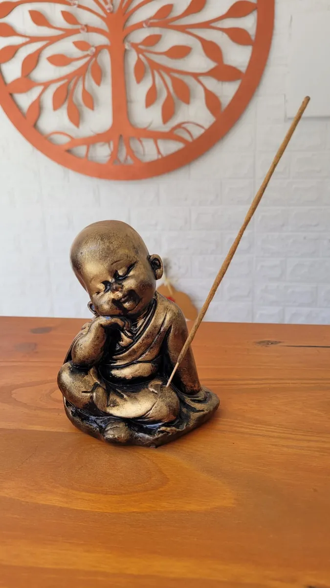 Foto de PORTA SAHUMERIO BUDA BEBE BARROCO GRANDE 13CM